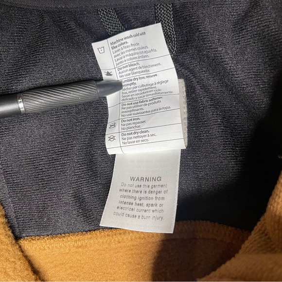 Carhartt Vest Mens Medium Brown Full Zip Fleece Workwear - Picture 5 of 8